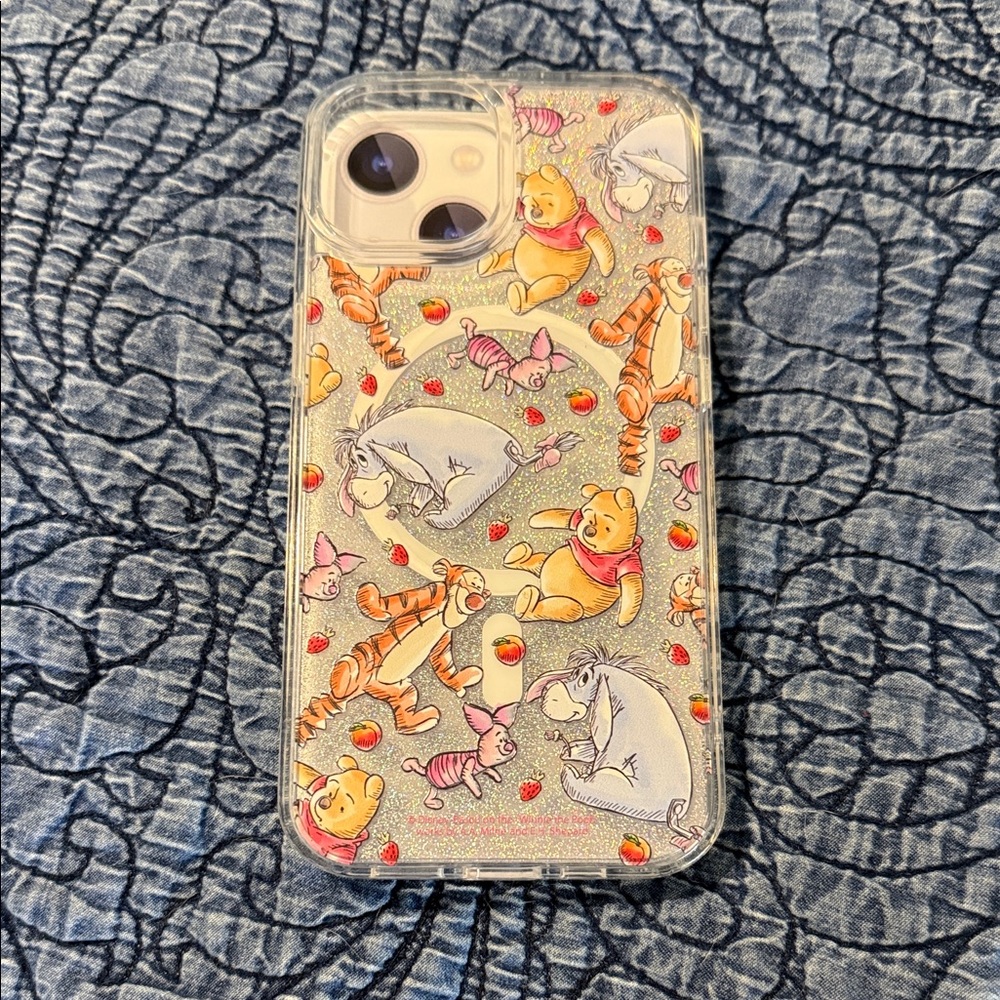 Disney Winnie the Pooh iPhone Case with Beaded Strap - Gray and Pink